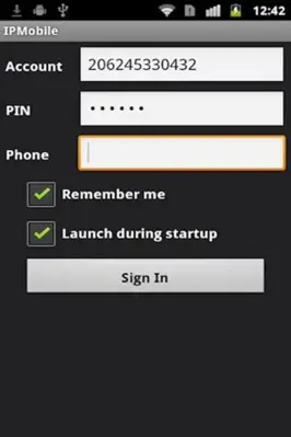 IPMobile android App screenshot 1